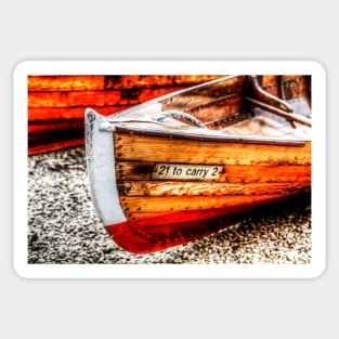 Derwentwater Wooden Rowing Boat Sticker